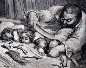 l'Ogre ; Gustave Doré, illustrations pour le Petit Poucet