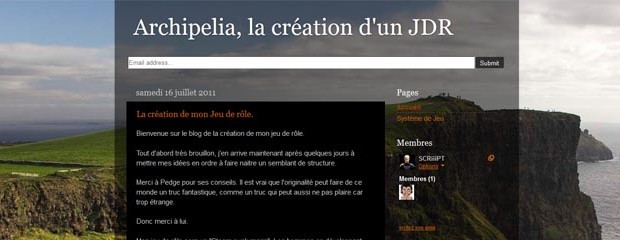 EmailPrintQu&rsquo;il est intéressant de voir un nouveau projet émerger… Surtout s&rsquo;il s&rsquo;agit d&rsquo;un nouveau jeu de rôle et surtout si son système est original. Sébastien Haller (membre éminent de la Guilde du Fantastique) se lance dans l&rsquo;aventure de la création d&rsquo;un jeu de rôle et à l&rsquo;occasion il nous fera partager l&rsquo;avancée sur un blog [...]
