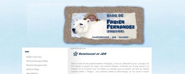 EmailPrintVia Scoop.it – Jeux de Rôle

Fablyrr écrit :

&laquo;&nbsp;Dans la suite de mes questionnements rôlistiques, je me suis demandé ce jour, pourquoi les PJs étaient la plupart du temps sans attache humaine. J’entends par là que quand à la création ils se trouvent avoir un enfant ou pourquoi pas un parent, les jeux les mettent souvent [...]
