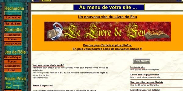 EmailPrintCe site est déjà ancien, et semble quelque peu à l&rsquo;abandon. Dommage, car il contient de très nombreuses ressources pour le jeu de rôle RuneQuest… Et ce site c&rsquo;est Le Livre de Feu…
vous voulez des exemples ?
Des cartes, des aides de jeu (Les Enfers Lunars et Bélintar, La Légende des Jumeaux, La Légende de Sheng [...]
