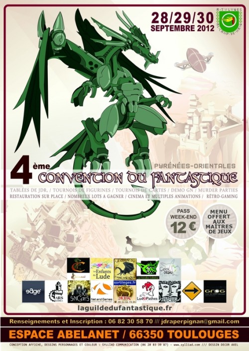 afficheconventiondufant 500x704 [Jeu de Rôle dans les P. O.] Convention du Fantastique 2012