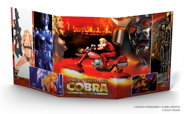 Ecran souple 3 volets de Space Adventure Cobra le jeu de rôle ecran souple cobra jdr 640x398 Space Adventure COBRA, le jeu de rôle se dévoile !