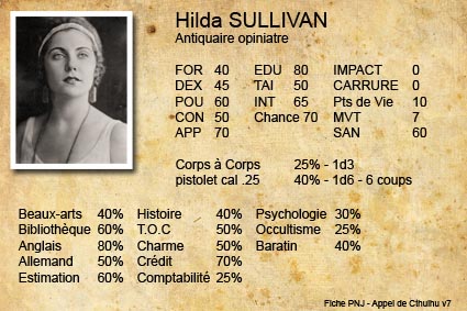 Fiche de PNJ AdC v7 - Hilda Sullivan - Antiquaire