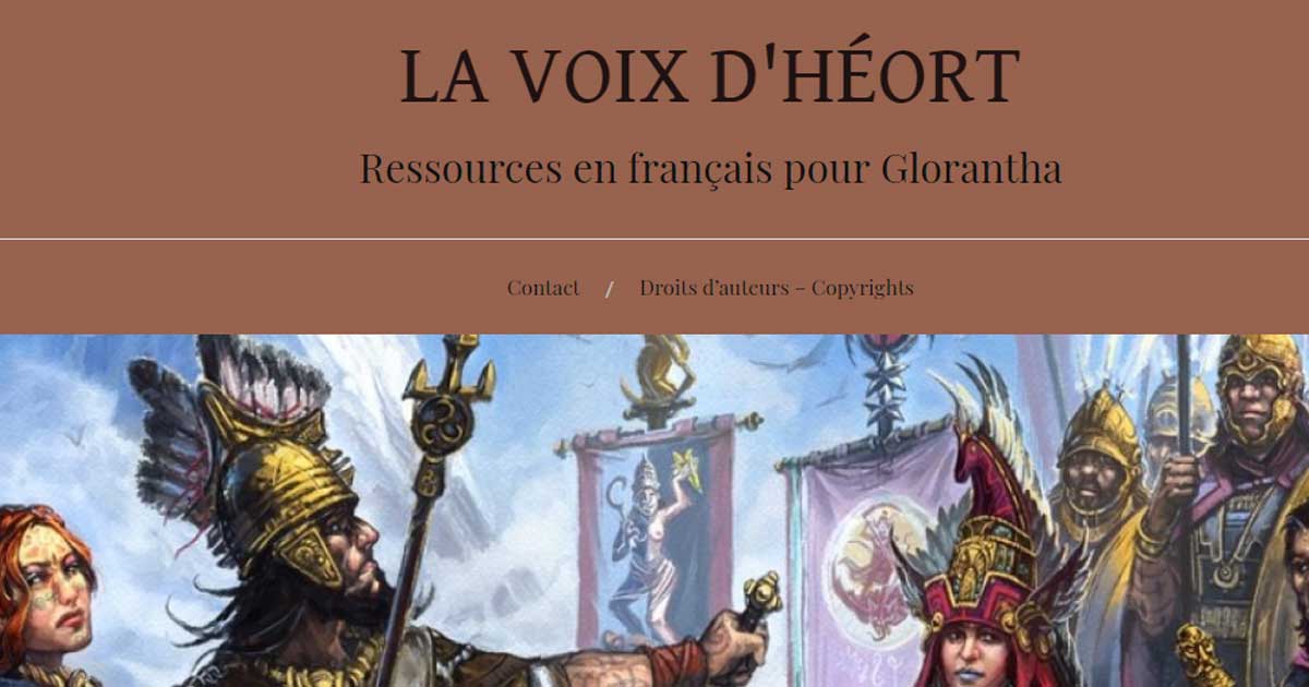La Voix d’Héort, les ressources Gloranthiennes en français