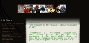Petit Manuel du MJ Pervers sur « La Taverne au Bon Rôliste »