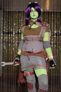 Amber cosplaying as Goblin Engineer for BlizzCon 2011