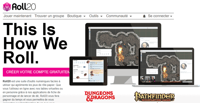 Roll20 le site