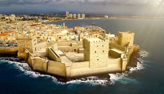Reconstitution 3D de l’ancienne forteresse d’Acre, en Israël. Crédits : National Geographic