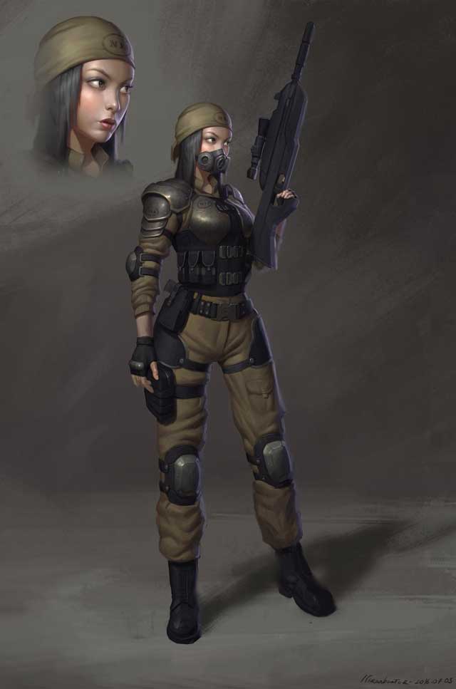 Soldier girl by Naranb on DeviantArt
