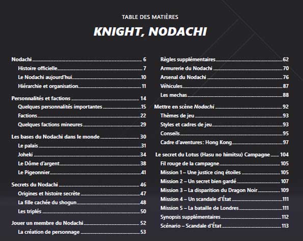 Knight, Nodachi
