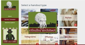 Générer des aides de jeu avec Cthulhu Architect