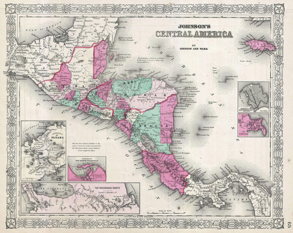 carte d'Amérique centrale