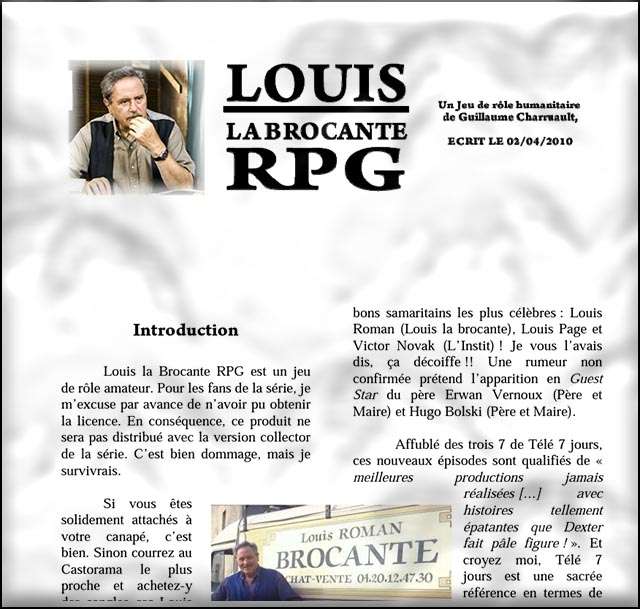 Louis la brocante RPG