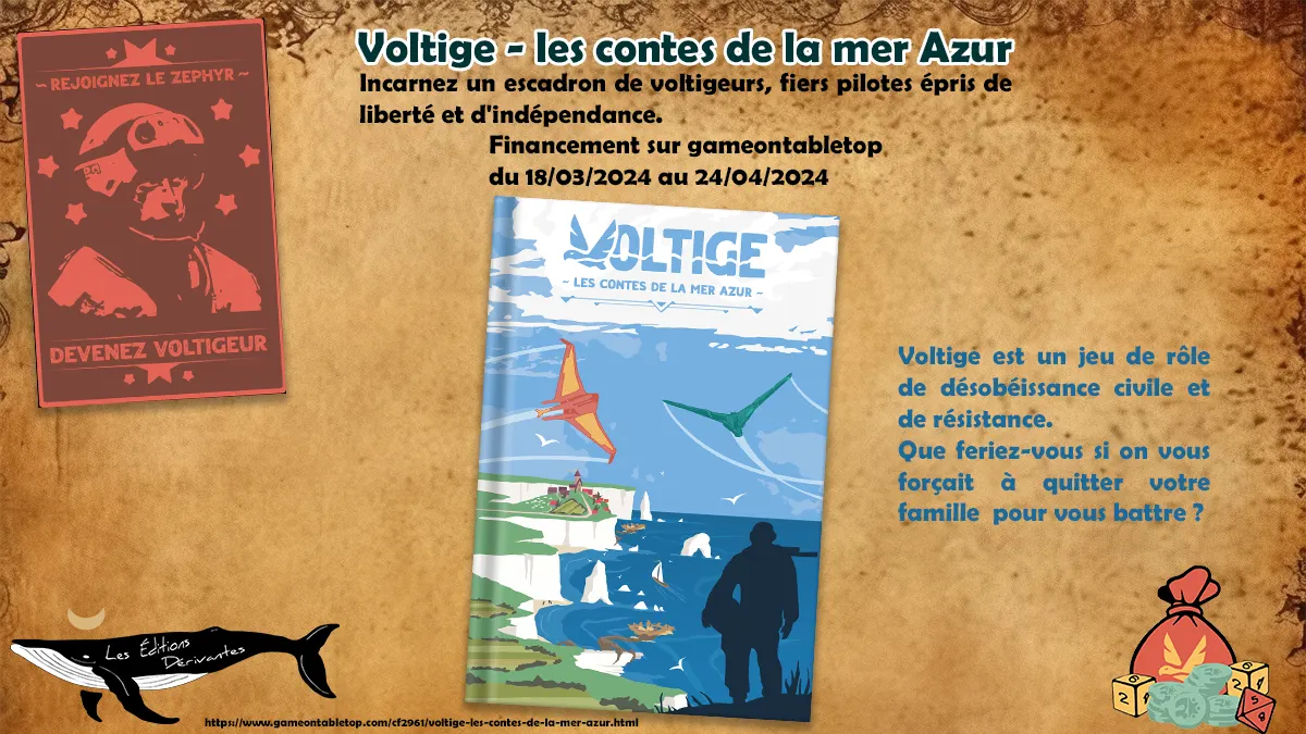 Voltige – les contes de la mer d’Azur, en financement sur Gameontabletop