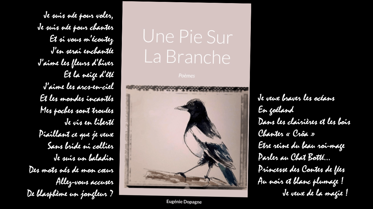 Une pie sur la branche livre