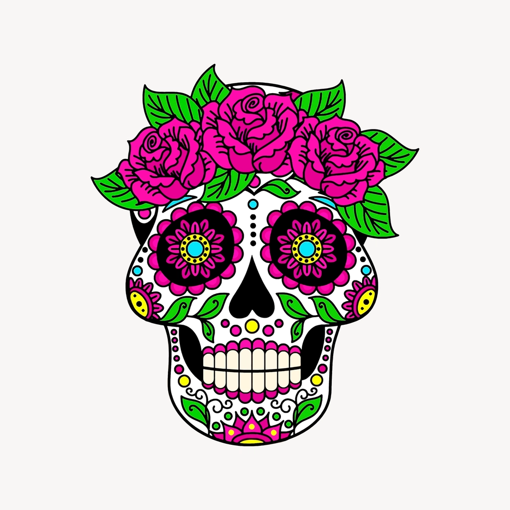 Calavera skull, Day Dead collage