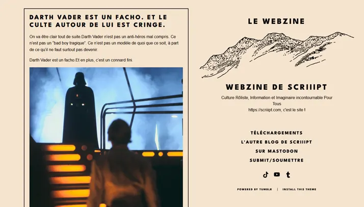 Darth Vader est un facho.Et en plus, c’est un connard fini.
